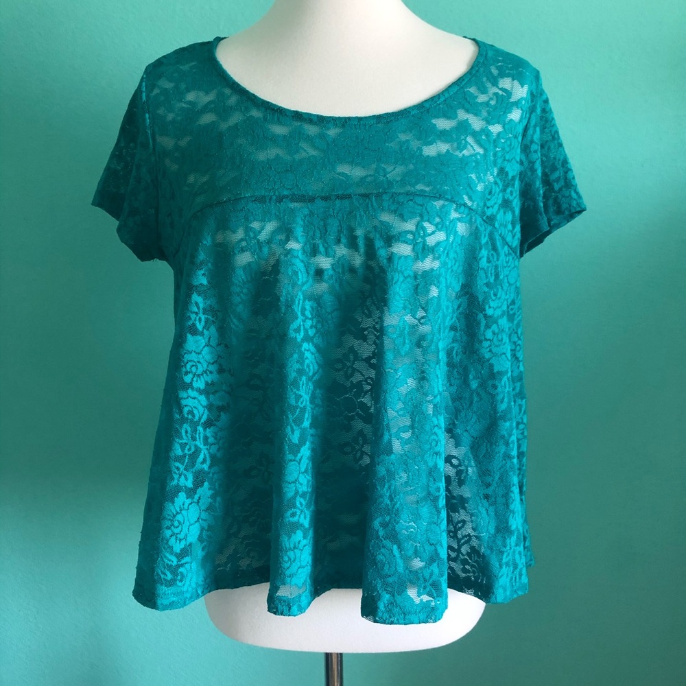 Lace swing top